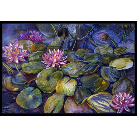 Carolines Treasures Waterlilies by Neil Drury Indoor or Outdoor Mat- 18 x 27 DND0133MAT